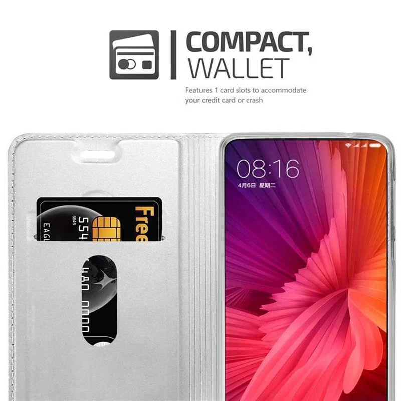 Cadorabo Hülle kompatibel mit Xiaomi Mi MIX 2 Schutzhülle mit Magnetverschluss, Standfunktion und Kartenfach