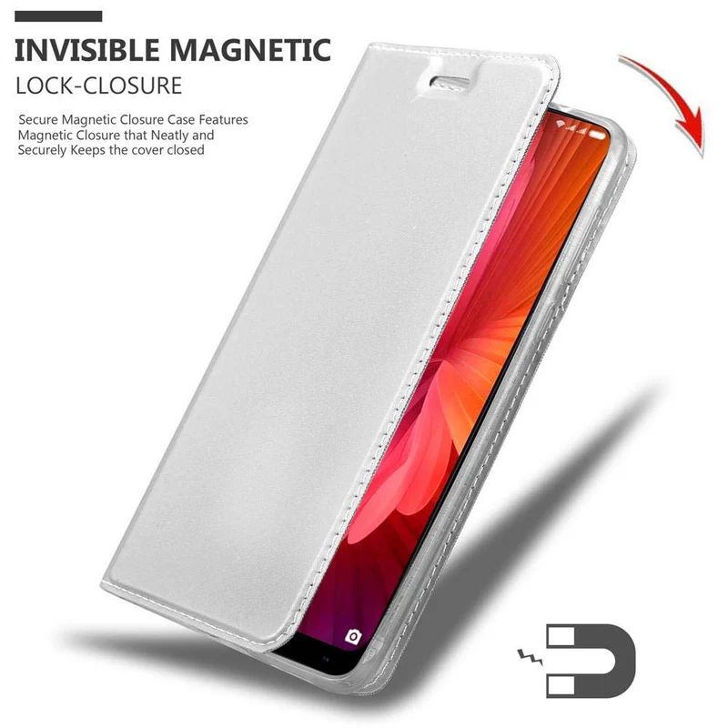 Cadorabo Hülle kompatibel mit Xiaomi Mi MIX 2 Schutzhülle mit Magnetverschluss, Standfunktion und Kartenfach