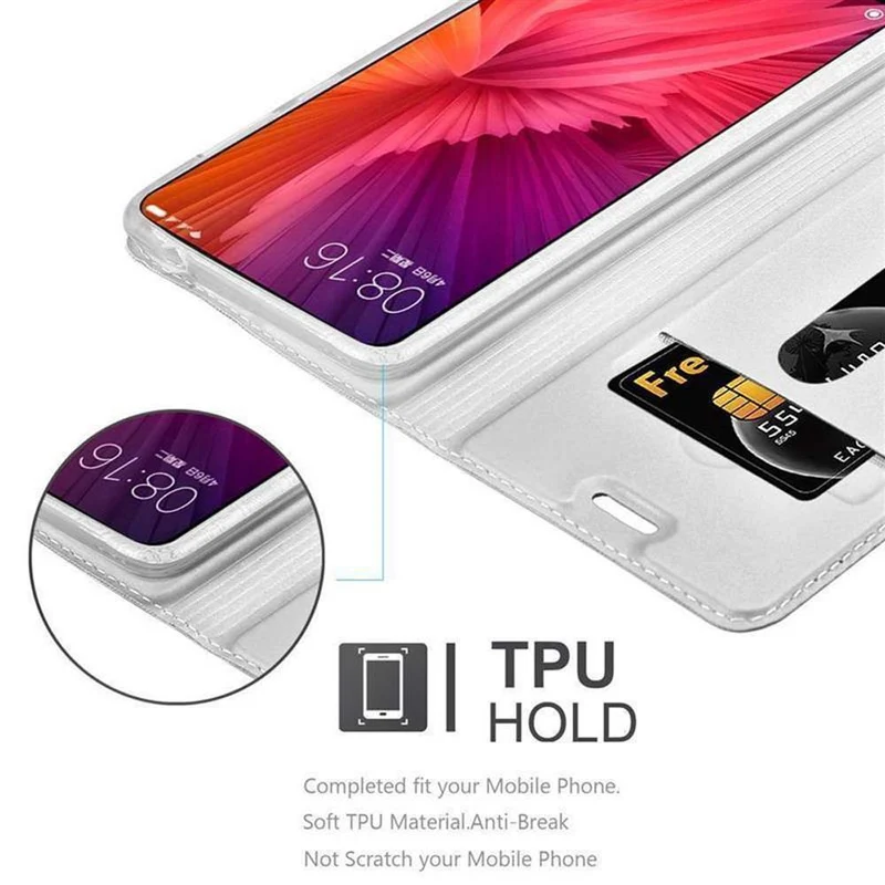 Cadorabo Hülle kompatibel mit Xiaomi Mi MIX 2 Schutzhülle mit Magnetverschluss, Standfunktion und Kartenfach