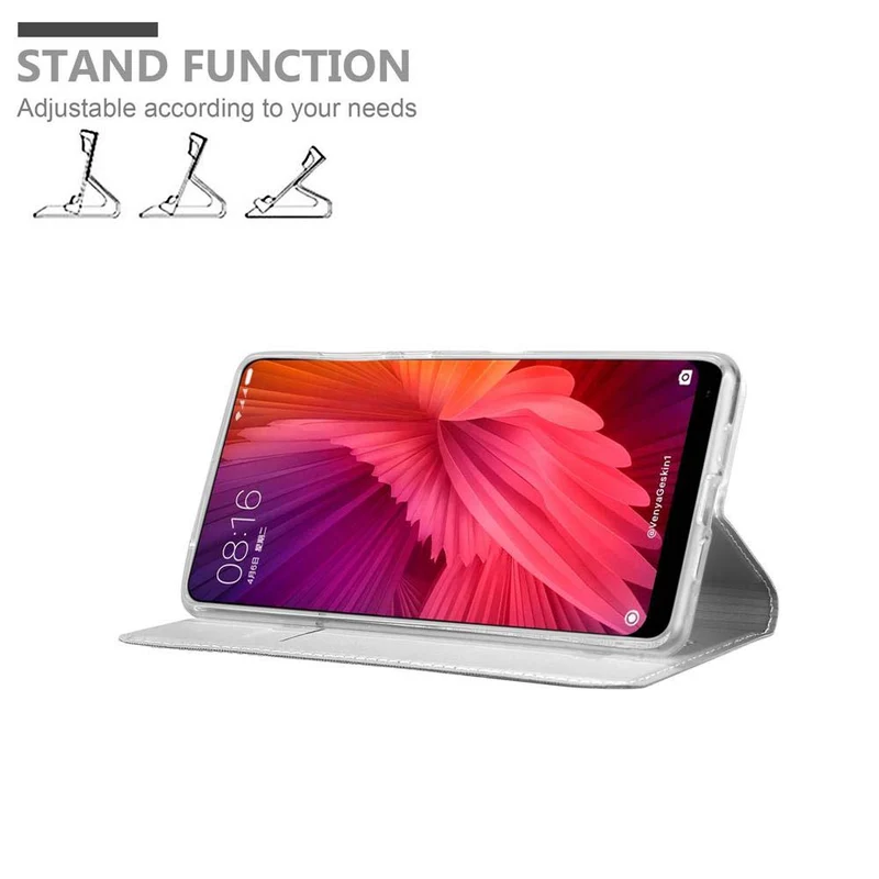 Cadorabo Hülle kompatibel mit Xiaomi Mi MIX 2 Schutzhülle mit Magnetverschluss, Standfunktion und Kartenfach