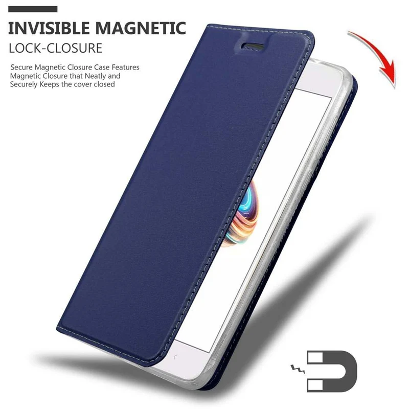 Cadorabo Hülle kompatibel mit Xiaomi Mi A1 / Mi 5X Schutzhülle mit Magnetverschluss, Standfunktion und Kartenfach