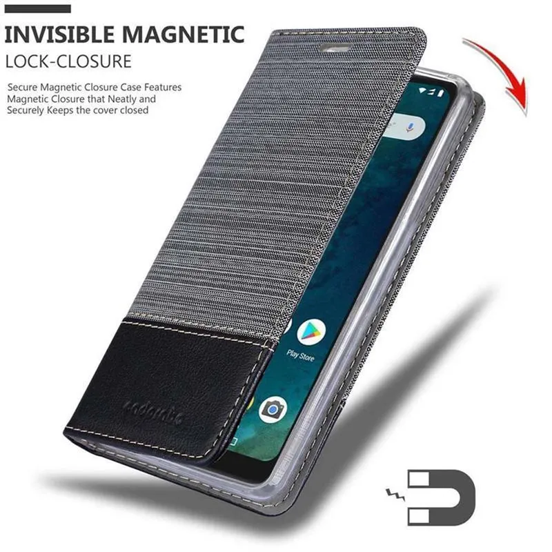 Cadorabo Hülle kompatibel mit Xiaomi Mi A2 / Mi 6X Schutzhülle mit Magnetverschluss, Standfunktion und Kartenfach