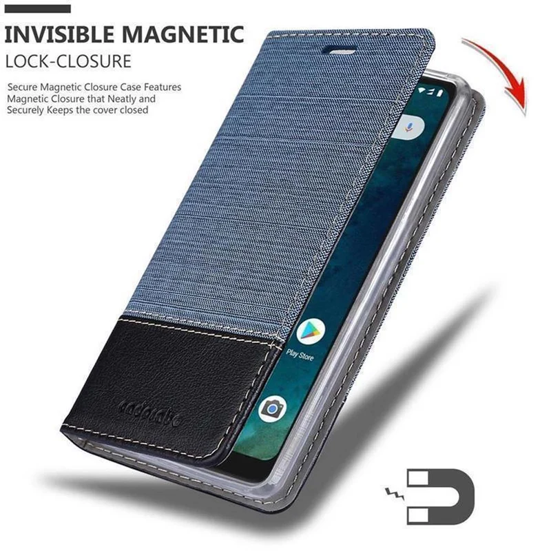 Cadorabo Hülle kompatibel mit Xiaomi Mi A2 / Mi 6X Schutzhülle mit Magnetverschluss, Standfunktion und Kartenfach