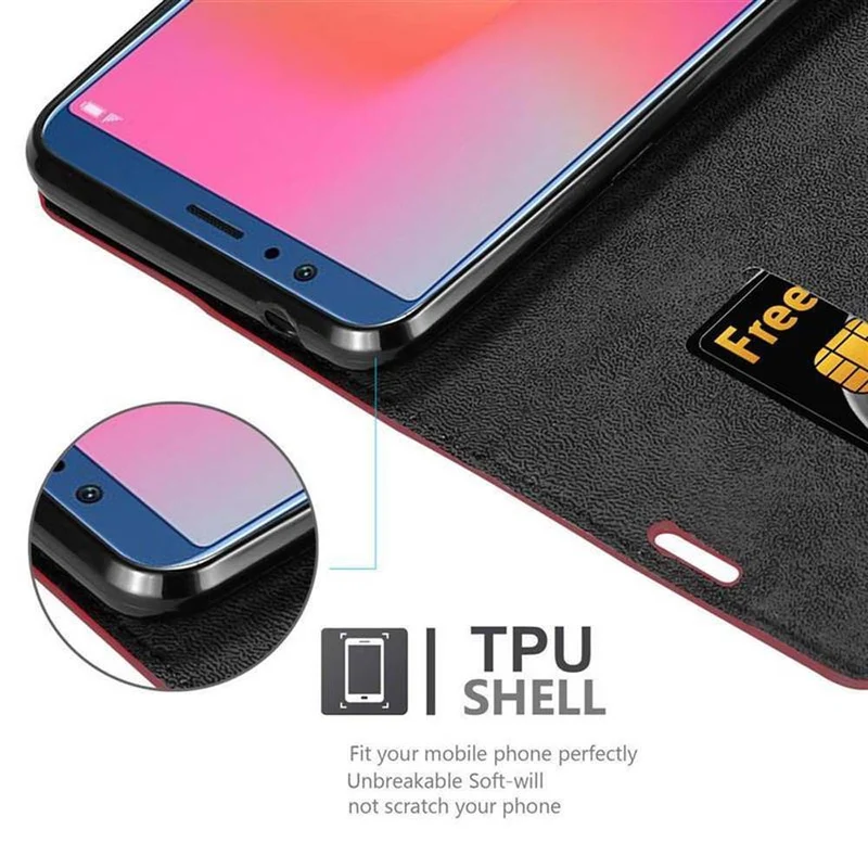 Cadorabo Hülle kompatibel mit Honor View 10 Schutzhülle mit Magnetverschluss, Standfunktion und Kartenfach