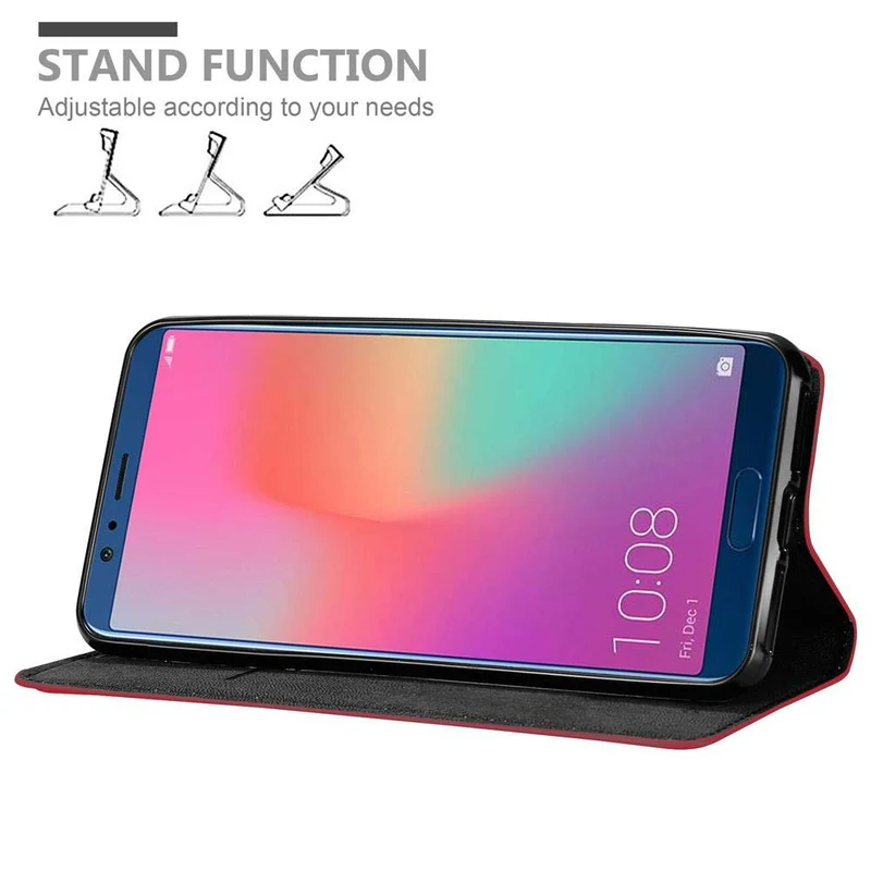 Cadorabo Hülle kompatibel mit Honor View 10 Schutzhülle mit Magnetverschluss, Standfunktion und Kartenfach