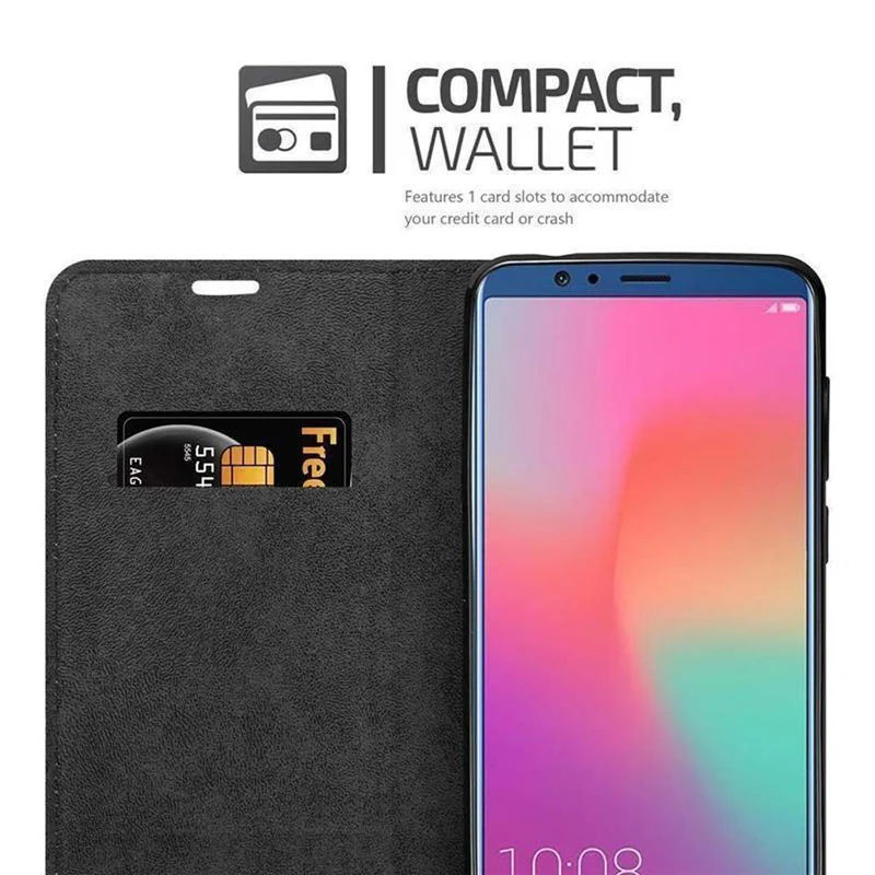 Cadorabo Hülle kompatibel mit Honor View 10 Schutzhülle mit Magnetverschluss, Standfunktion und Kartenfach