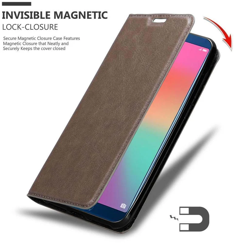 Cadorabo Hülle kompatibel mit Honor View 10 Schutzhülle mit Magnetverschluss, Standfunktion und Kartenfach