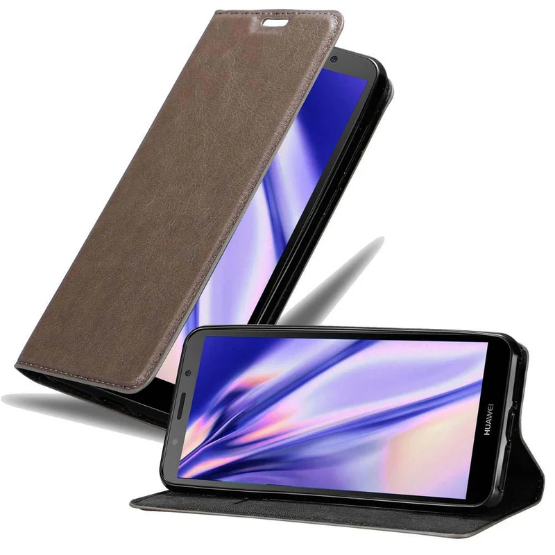 Cadorabo Hülle kompatibel mit Huawei Y5 PRIME 2018 / Y5 2018 Schutzhülle mit Magnetverschluss, Standfunktion und Kartenfach