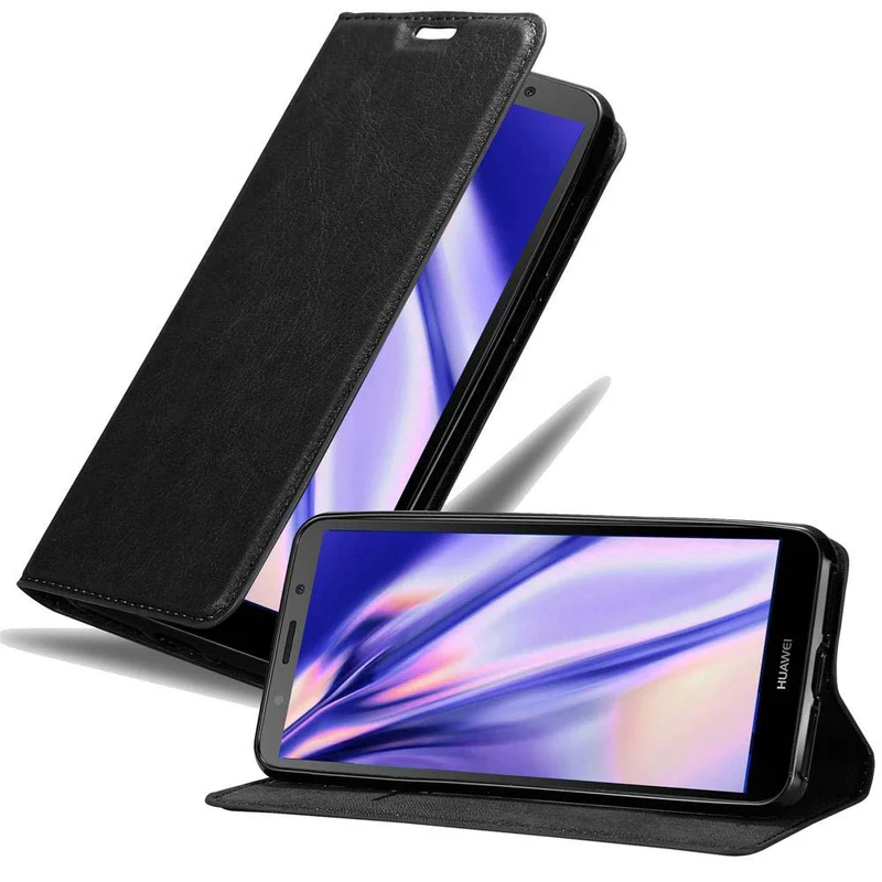 Cadorabo Hülle kompatibel mit Huawei Y5 PRIME 2018 / Y5 2018 Schutzhülle mit Magnetverschluss, Standfunktion und Kartenfach