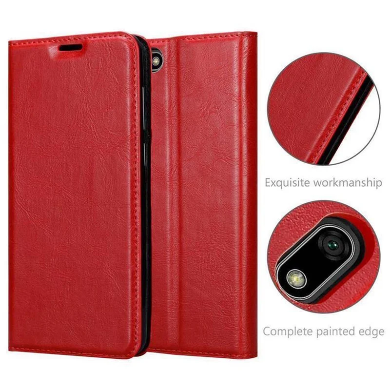 Cadorabo Hülle kompatibel mit Huawei Y5 PRIME 2018 / Y5 2018 Schutzhülle mit Magnetverschluss, Standfunktion und Kartenfach