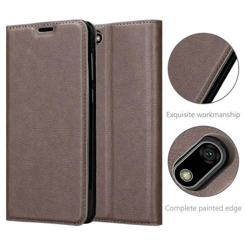 Cadorabo Hülle kompatibel mit Huawei Y5 PRIME 2018 / Y5 2018 Schutzhülle mit Magnetverschluss, Standfunktion und Kartenfach