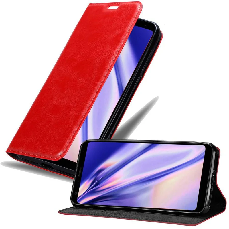 Cadorabo Hülle kompatibel mit LG Q STYLUS Schutzhülle mit Magnetverschluss, Standfunktion und Kartenfach