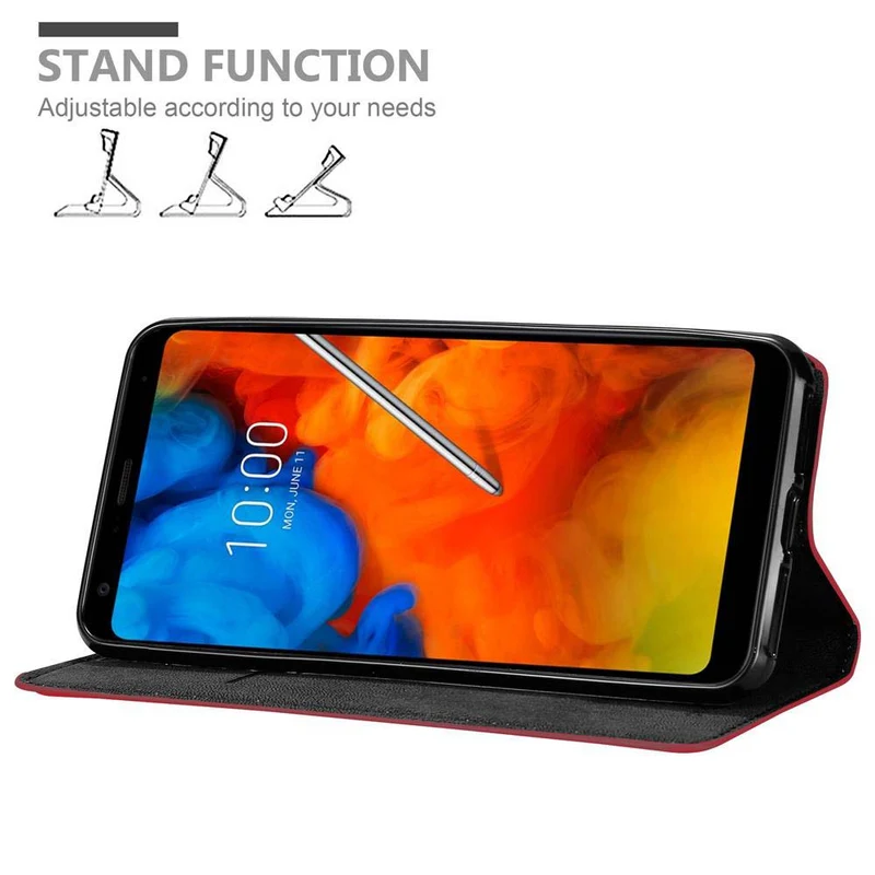 Cadorabo Hülle kompatibel mit LG Q STYLUS Schutzhülle mit Magnetverschluss, Standfunktion und Kartenfach