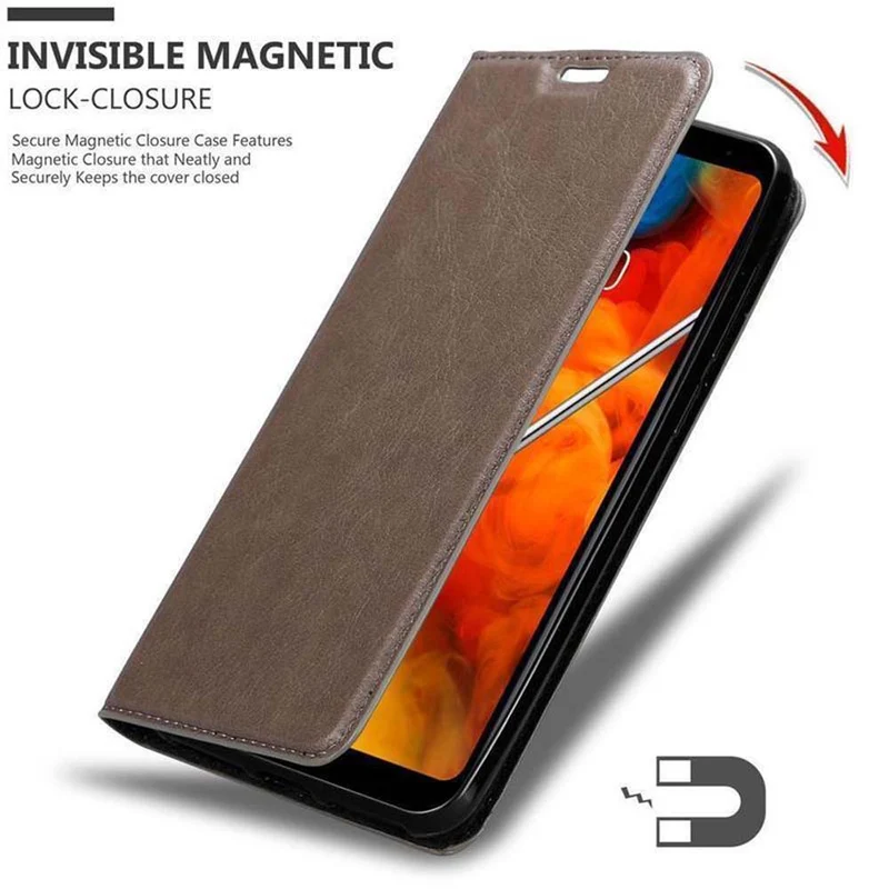 Cadorabo Hülle kompatibel mit LG Q STYLUS Schutzhülle mit Magnetverschluss, Standfunktion und Kartenfach