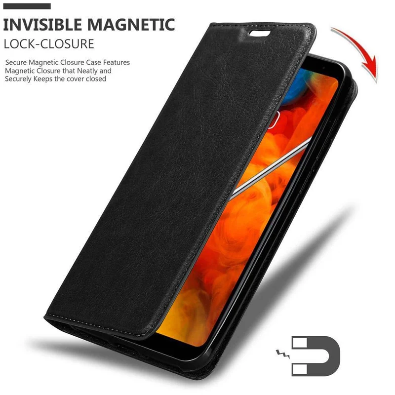 Cadorabo Hülle kompatibel mit LG Q STYLUS Schutzhülle mit Magnetverschluss, Standfunktion und Kartenfach