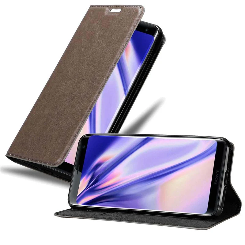 Cadorabo Hülle kompatibel mit Sony Xperia XZ3 Schutzhülle mit Magnetverschluss, Standfunktion und Kartenfach