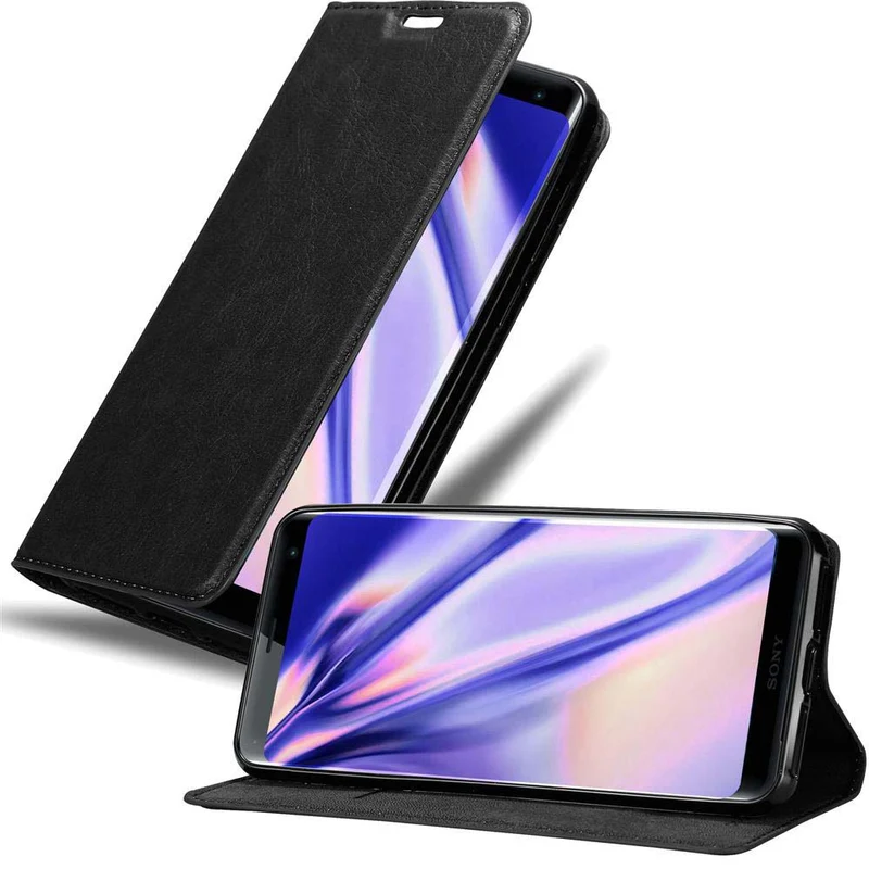 Cadorabo Hülle kompatibel mit Sony Xperia XZ3 Schutzhülle mit Magnetverschluss, Standfunktion und Kartenfach