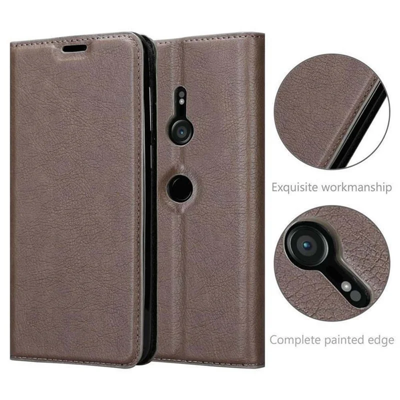 Cadorabo Hülle kompatibel mit Sony Xperia XZ3 Schutzhülle mit Magnetverschluss, Standfunktion und Kartenfach
