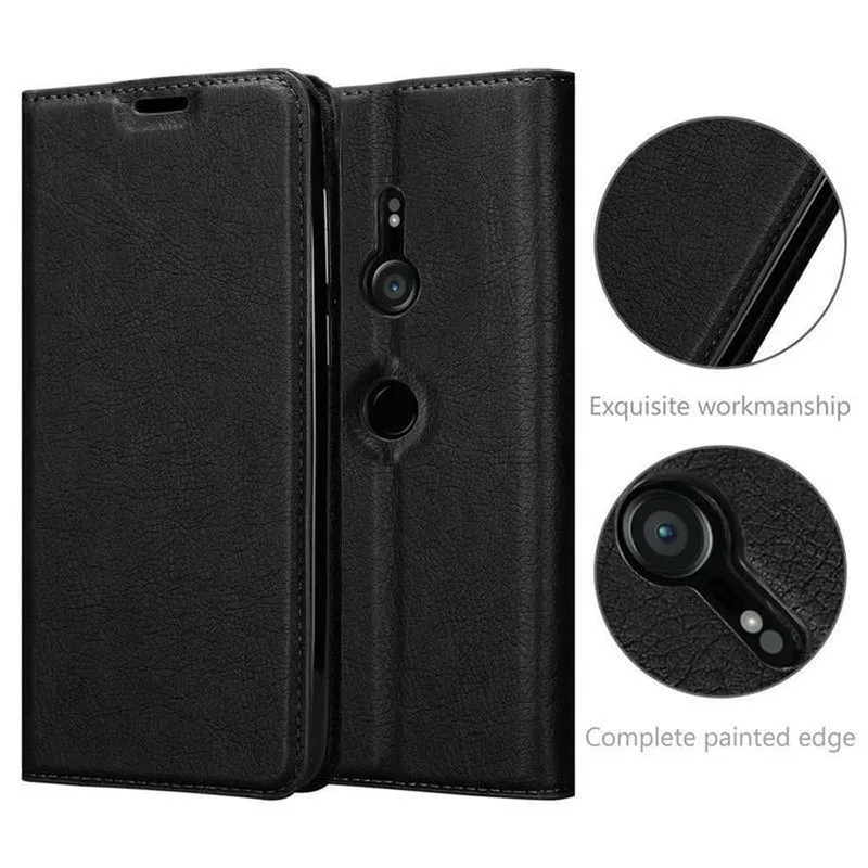 Cadorabo Hülle kompatibel mit Sony Xperia XZ3 Schutzhülle mit Magnetverschluss, Standfunktion und Kartenfach