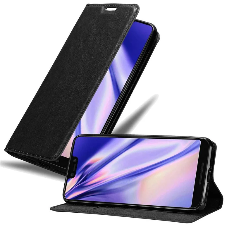 Cadorabo Hülle kompatibel mit Google PIXEL 3 XL Schutzhülle mit Magnetverschluss, Standfunktion und Kartenfach