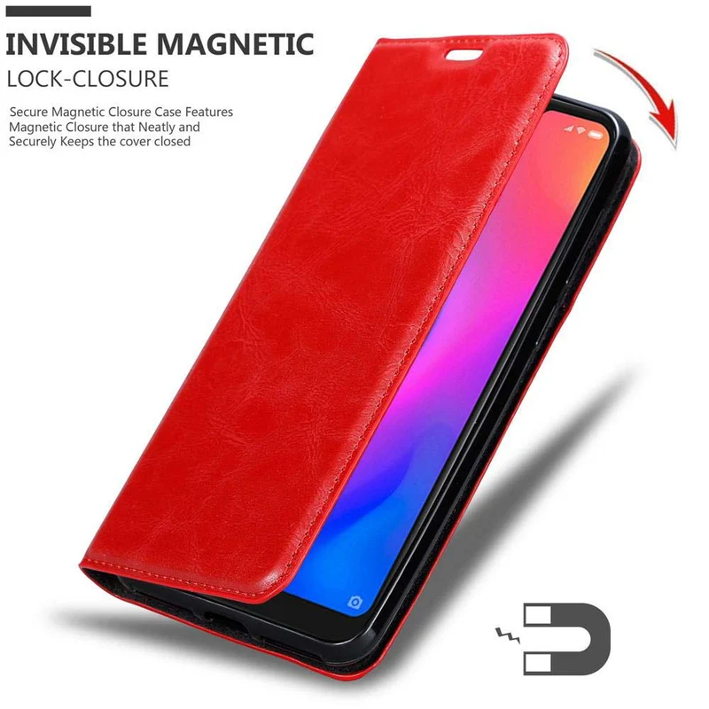 Cadorabo Hülle kompatibel mit Xiaomi Mi A2 LITE / RedMi 6 PRO Schutzhülle mit Magnetverschluss, Standfunktion und Kartenfach
