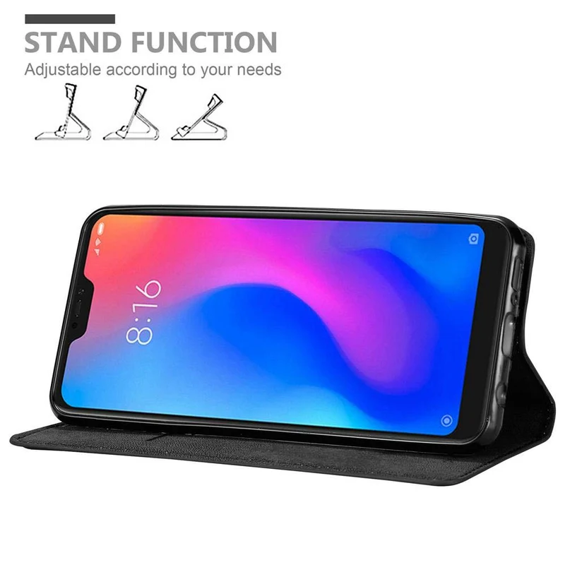 Cadorabo Hülle kompatibel mit Xiaomi Mi A2 LITE / RedMi 6 PRO Schutzhülle mit Magnetverschluss, Standfunktion und Kartenfach