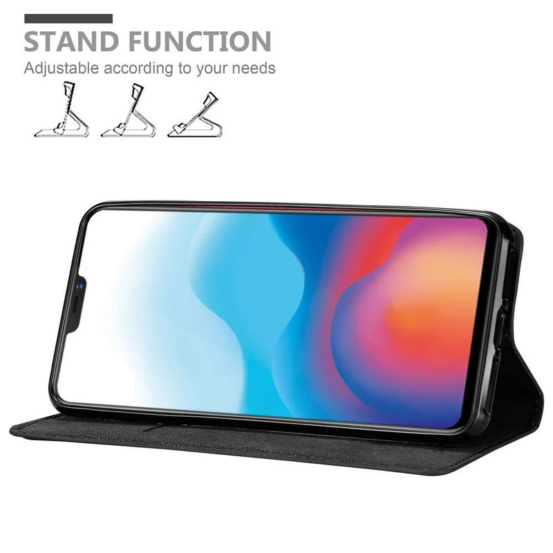 Cadorabo Hülle kompatibel mit Vivo X21 Schutzhülle mit Magnetverschluss, Standfunktion und Kartenfach