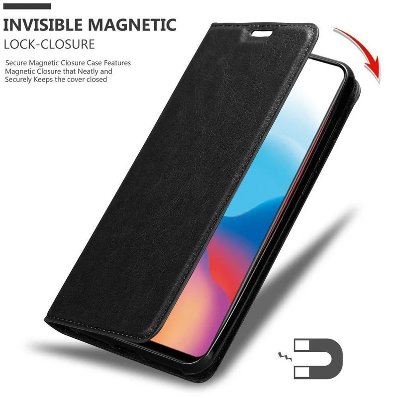 Cadorabo Hülle kompatibel mit Vivo X21 Schutzhülle mit Magnetverschluss, Standfunktion und Kartenfach