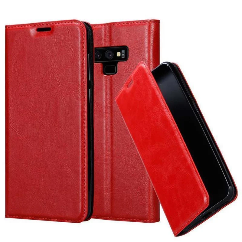 Cadorabo Hülle kompatibel mit Samsung Galaxy NOTE 9 Schutzhülle mit Magnetverschluss, Standfunktion und Kartenfach