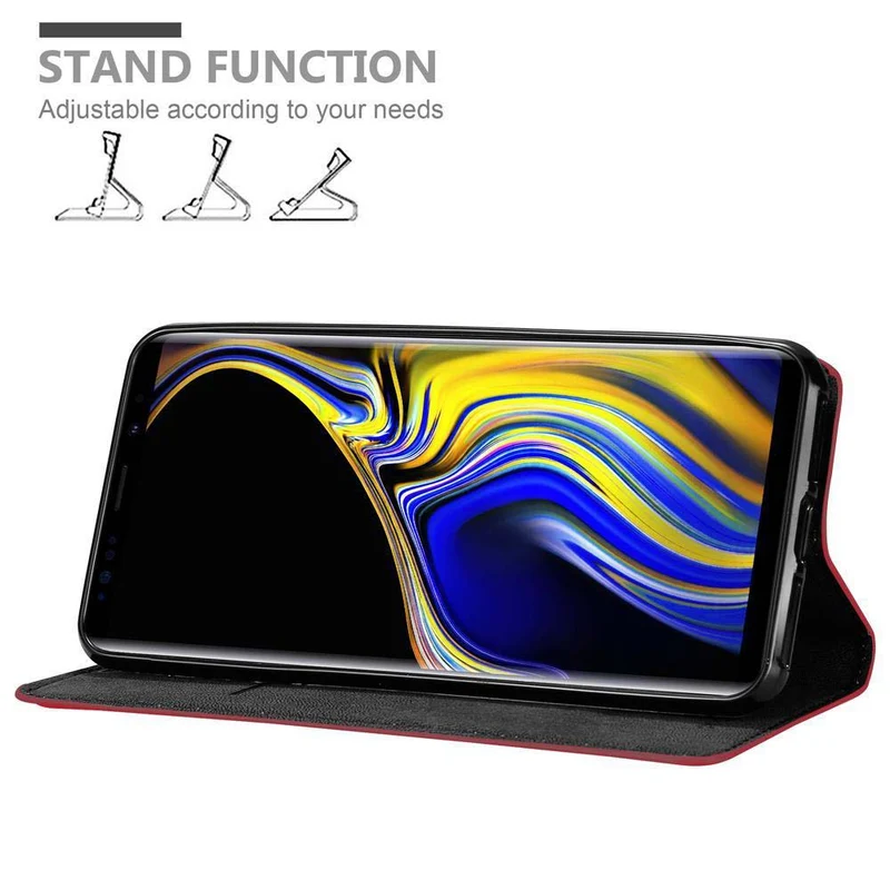 Cadorabo Hülle kompatibel mit Samsung Galaxy NOTE 9 Schutzhülle mit Magnetverschluss, Standfunktion und Kartenfach