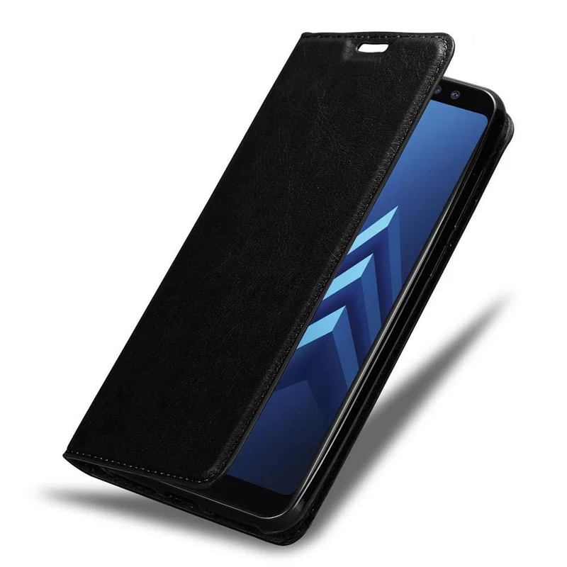 Cadorabo Hülle kompatibel mit Samsung Galaxy A6 2018 Schutzhülle mit Magnetverschluss, Standfunktion und Kartenfach