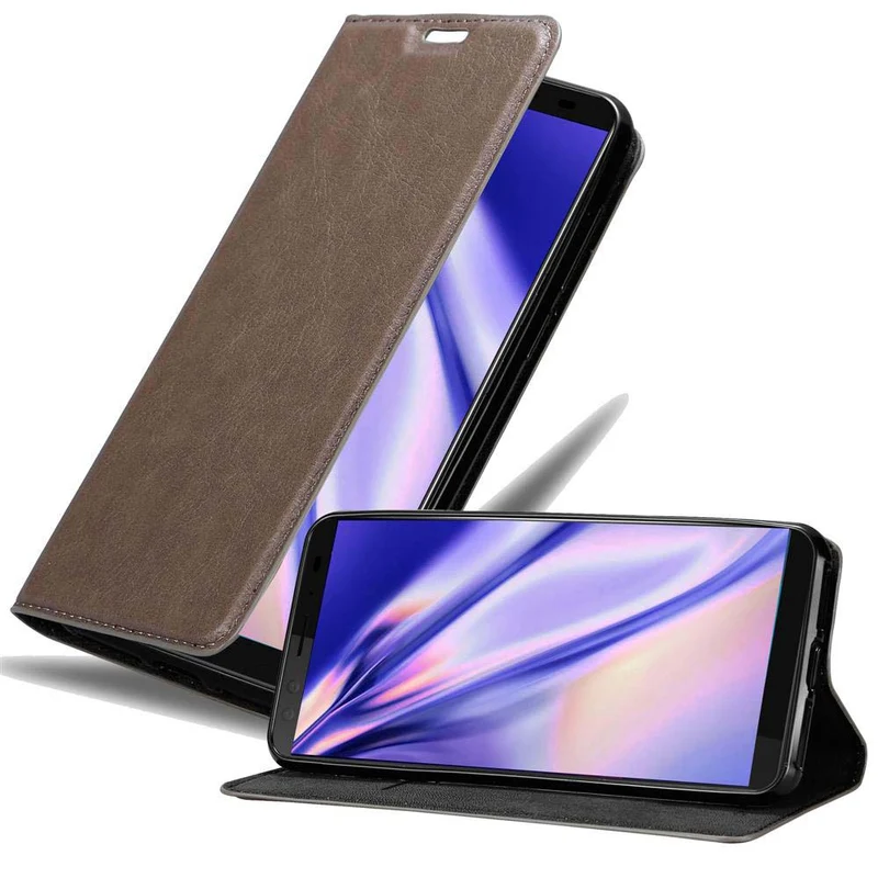 Cadorabo Hülle kompatibel mit HTC U12 PLUS Schutzhülle mit Magnetverschluss, Standfunktion und Kartenfach