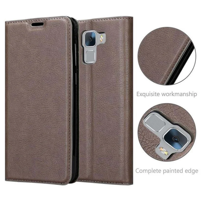 Cadorabo Hülle kompatibel mit Honor 7 Schutzhülle mit Magnetverschluss, Standfunktion und Kartenfach