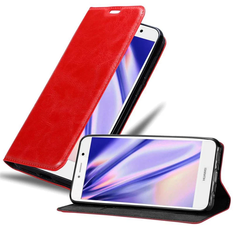 Cadorabo Hülle kompatibel mit Huawei Enjoy 7 PLUS Schutzhülle mit Magnetverschluss, Standfunktion und Kartenfach