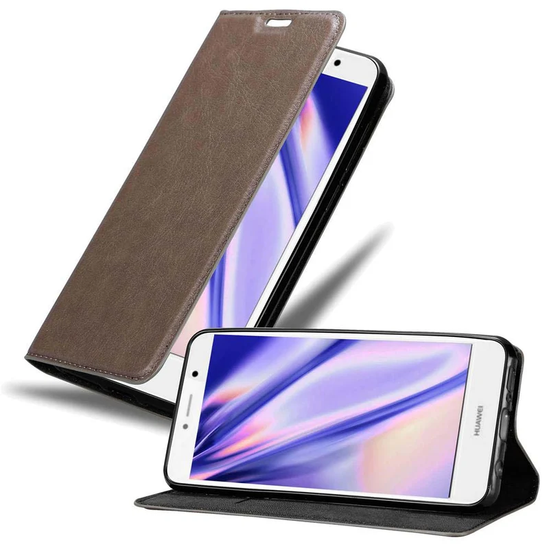 Cadorabo Hülle kompatibel mit Huawei Enjoy 7 PLUS Schutzhülle mit Magnetverschluss, Standfunktion und Kartenfach