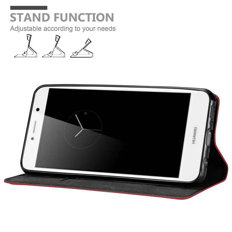 Cadorabo Hülle kompatibel mit Huawei Enjoy 7 PLUS Schutzhülle mit Magnetverschluss, Standfunktion und Kartenfach