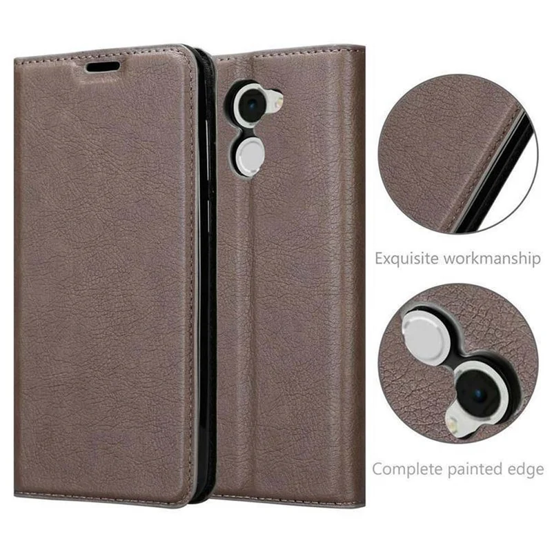 Cadorabo Hülle kompatibel mit Huawei Enjoy 7 PLUS Schutzhülle mit Magnetverschluss, Standfunktion und Kartenfach