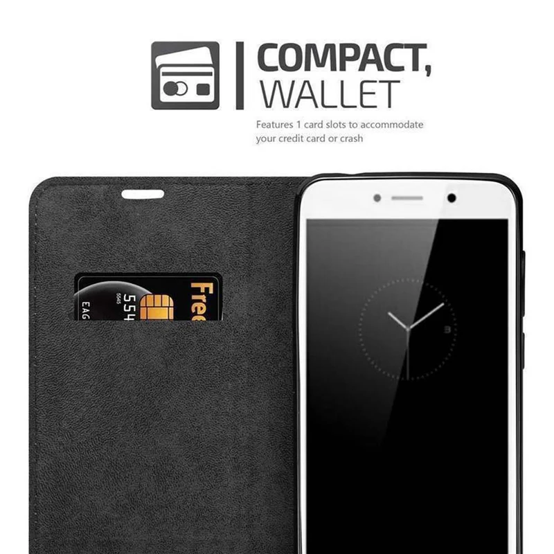 Cadorabo Hülle kompatibel mit Huawei Enjoy 7 PLUS Schutzhülle mit Magnetverschluss, Standfunktion und Kartenfach