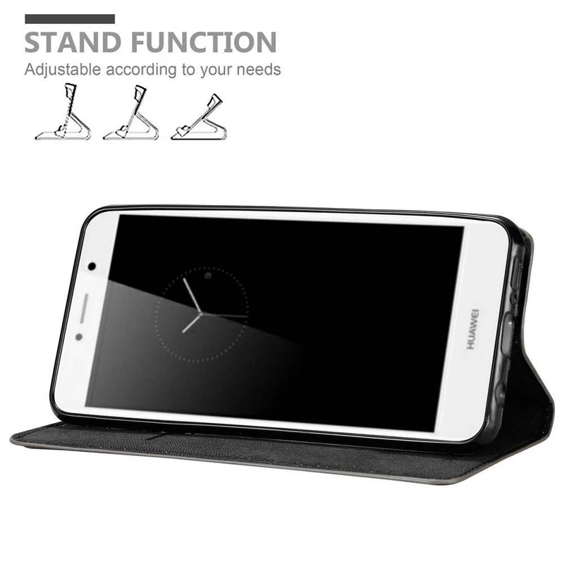 Cadorabo Hülle kompatibel mit Huawei Enjoy 7 PLUS Schutzhülle mit Magnetverschluss, Standfunktion und Kartenfach