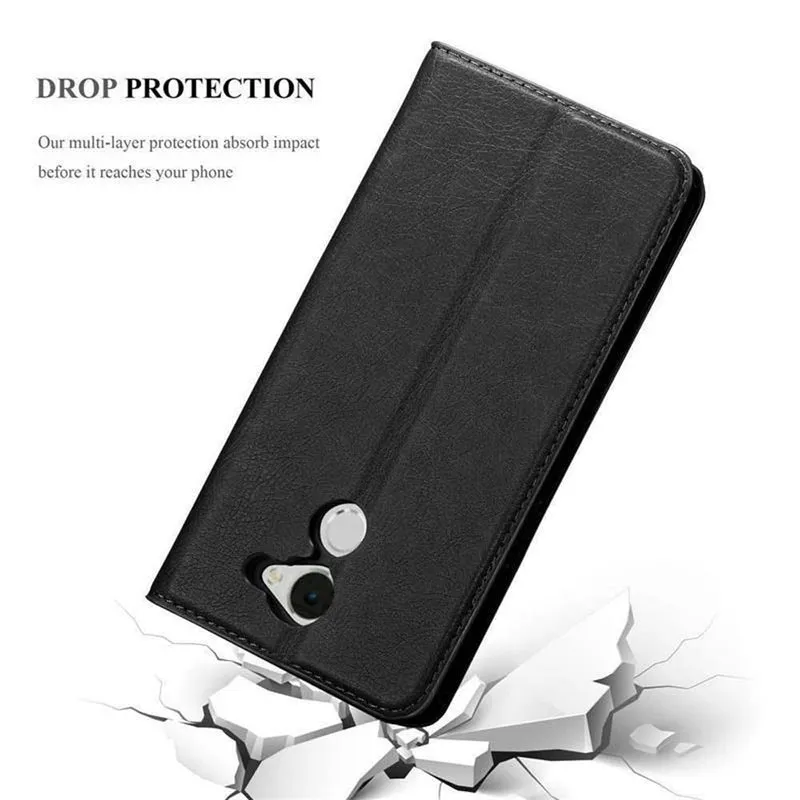 Cadorabo Hülle kompatibel mit Huawei Enjoy 7 PLUS Schutzhülle mit Magnetverschluss, Standfunktion und Kartenfach