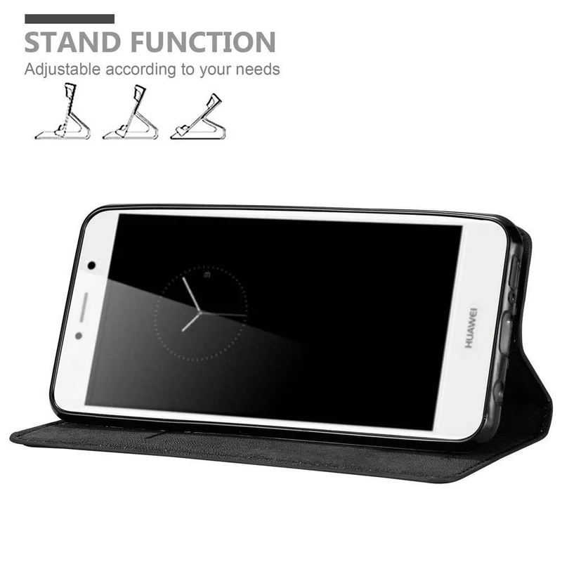 Cadorabo Hülle kompatibel mit Huawei Enjoy 7 PLUS Schutzhülle mit Magnetverschluss, Standfunktion und Kartenfach