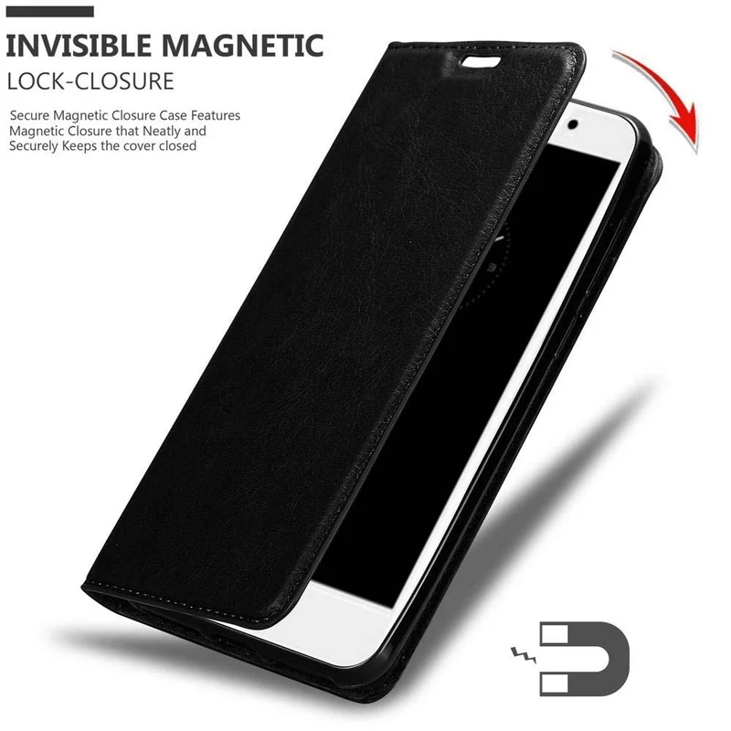 Cadorabo Hülle kompatibel mit Huawei Enjoy 7 PLUS Schutzhülle mit Magnetverschluss, Standfunktion und Kartenfach