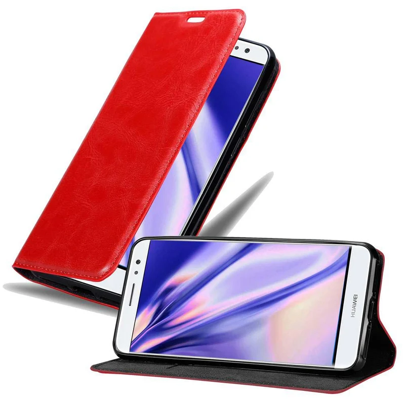 Cadorabo Hülle kompatibel mit Huawei NOVA PLUS Schutzhülle mit Magnetverschluss, Standfunktion und Kartenfach