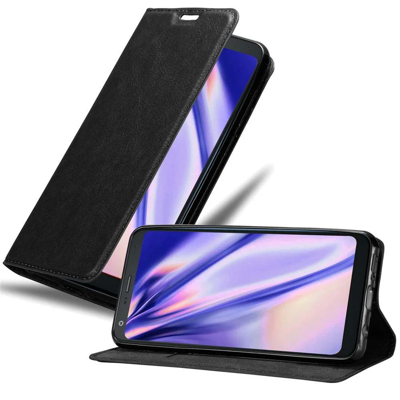 Cadorabo Hülle kompatibel mit LG Q7 / Q7a / Q7+ Schutzhülle mit Magnetverschluss, Standfunktion und Kartenfach