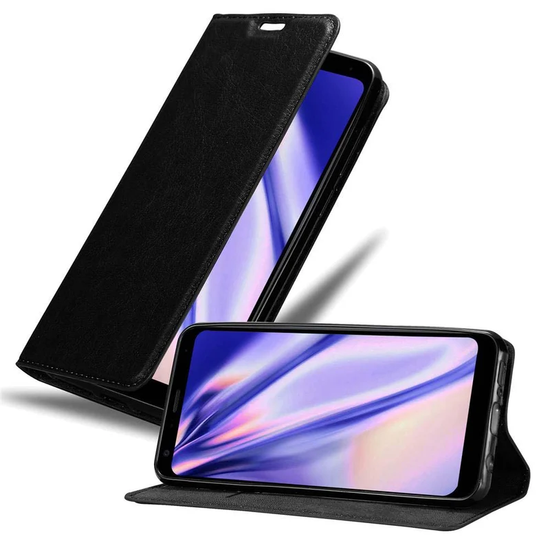 Cadorabo Hülle kompatibel mit LG Q7 / Q7a / Q7+ Schutzhülle mit Magnetverschluss, Standfunktion und Kartenfach