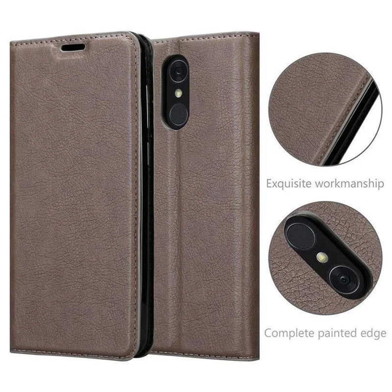 Cadorabo Hülle kompatibel mit LG Q7 / Q7a / Q7+ Schutzhülle mit Magnetverschluss, Standfunktion und Kartenfach