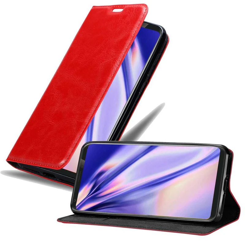 Cadorabo Hülle kompatibel mit LG V35 Schutzhülle mit Magnetverschluss, Standfunktion und Kartenfach