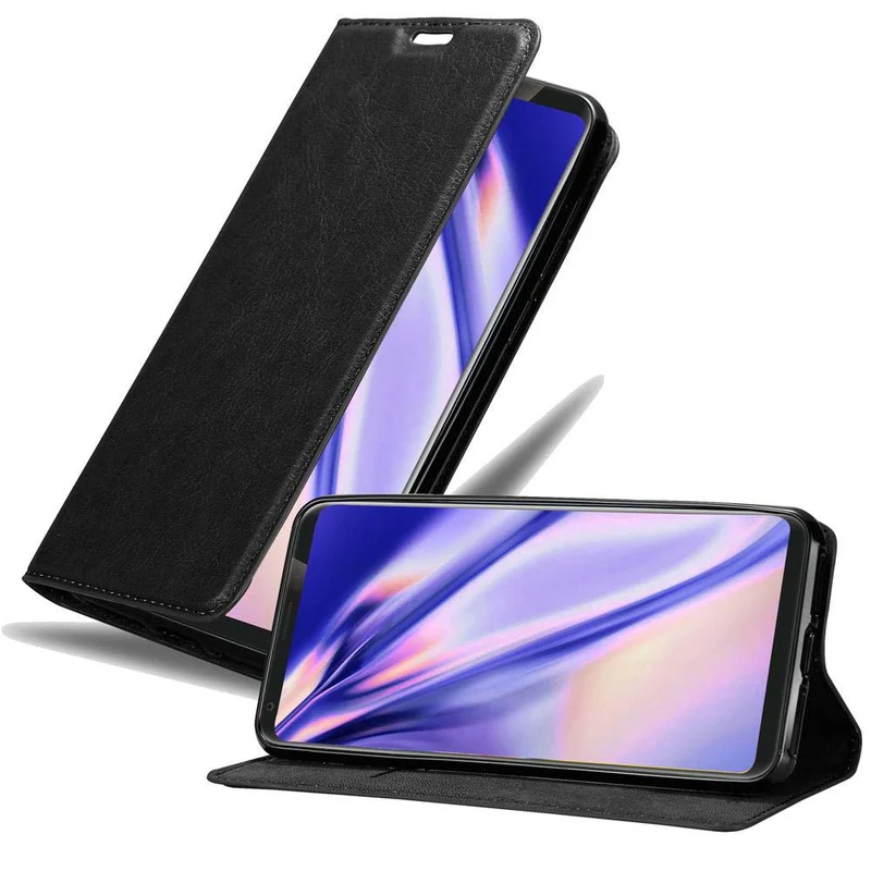 Cadorabo Hülle kompatibel mit LG V35 Schutzhülle mit Magnetverschluss, Standfunktion und Kartenfach