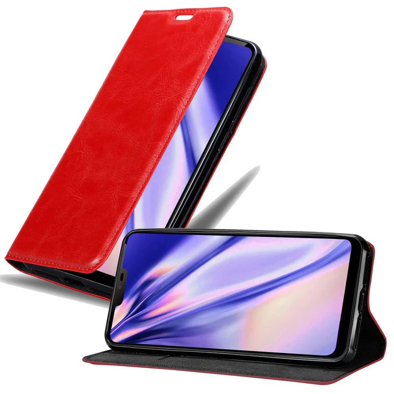 Cadorabo Hülle kompatibel mit LG G7 ThinQ / FIT / ONE Schutzhülle mit Magnetverschluss, Standfunktion und Kartenfach