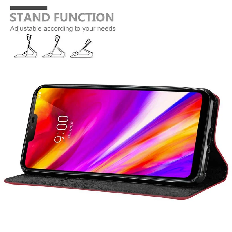Cadorabo Hülle kompatibel mit LG G7 ThinQ / FIT / ONE Schutzhülle mit Magnetverschluss, Standfunktion und Kartenfach